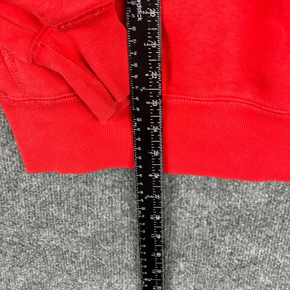 Nike Hoodie Mens‎ M Red NG Logo Pullover Fleece Long Sleeve Athletic Sweatshirt